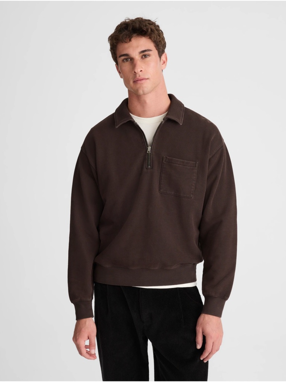 Madewell McCarren Midweight Quarter-Zip Sweatshirt